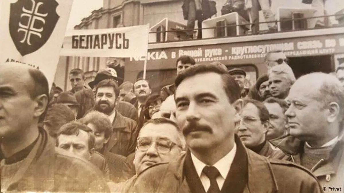 Juri Zahharenko ja Gennadi Kapenko üheksakümnendatel meeleavaldusel.