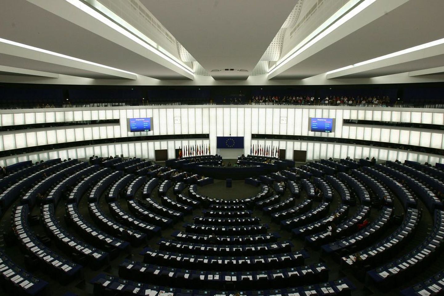 Europarlamendi istungisaal Strasbourgis.