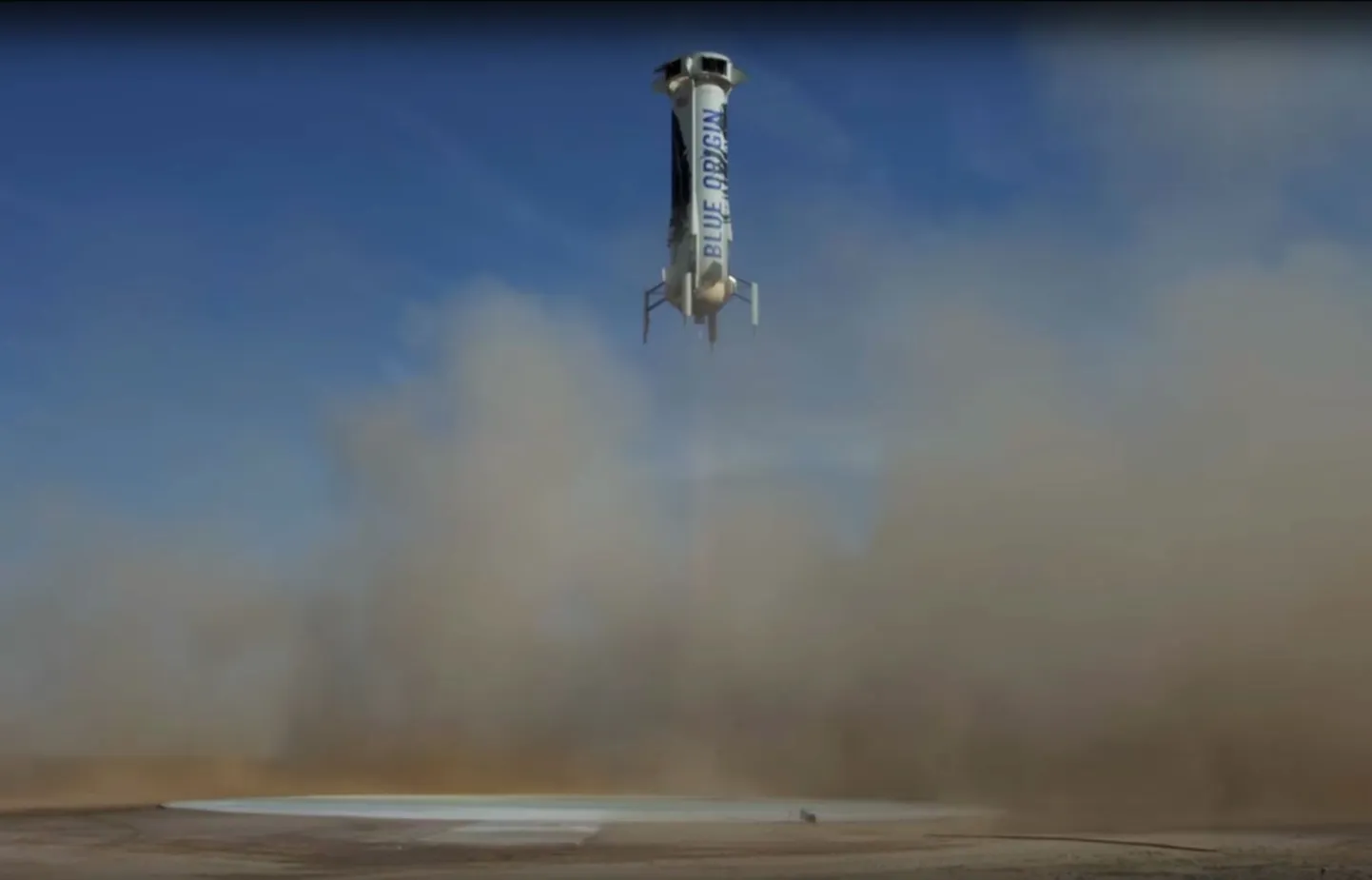 Blue Origini New Shepard tüüpi raketi maandumine tänavu juulis.