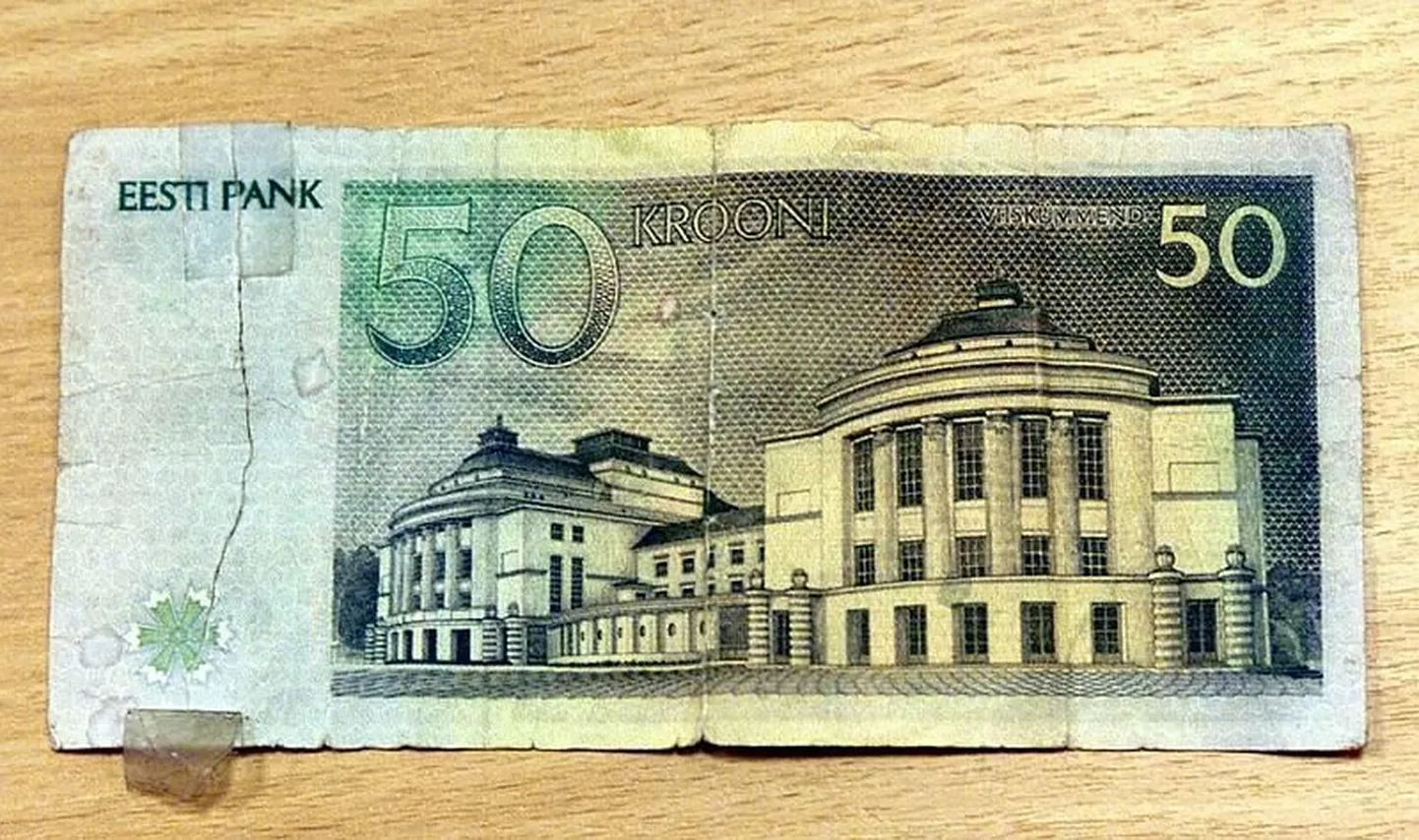 50kroonine rahatäht. Foto on illustratiivne.