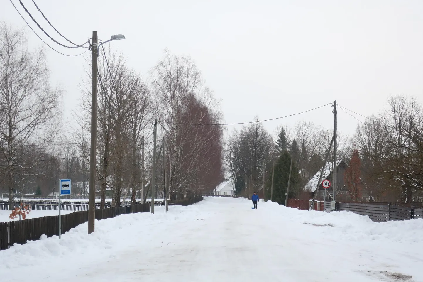 Valga vallas saavad uued tänavalambid Kaagjärve, Lüllemäe, Riisali, Koikküla, Laatre, Tsirguliina, Tagula, Priipalu, Õru ja Õruste asula. Pildil valgustid Tsirguliinas Nooruse tänaval.