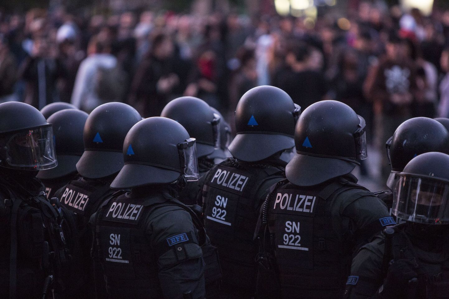 Saksa mässupolitsei G20 tippkohtumise ajal.