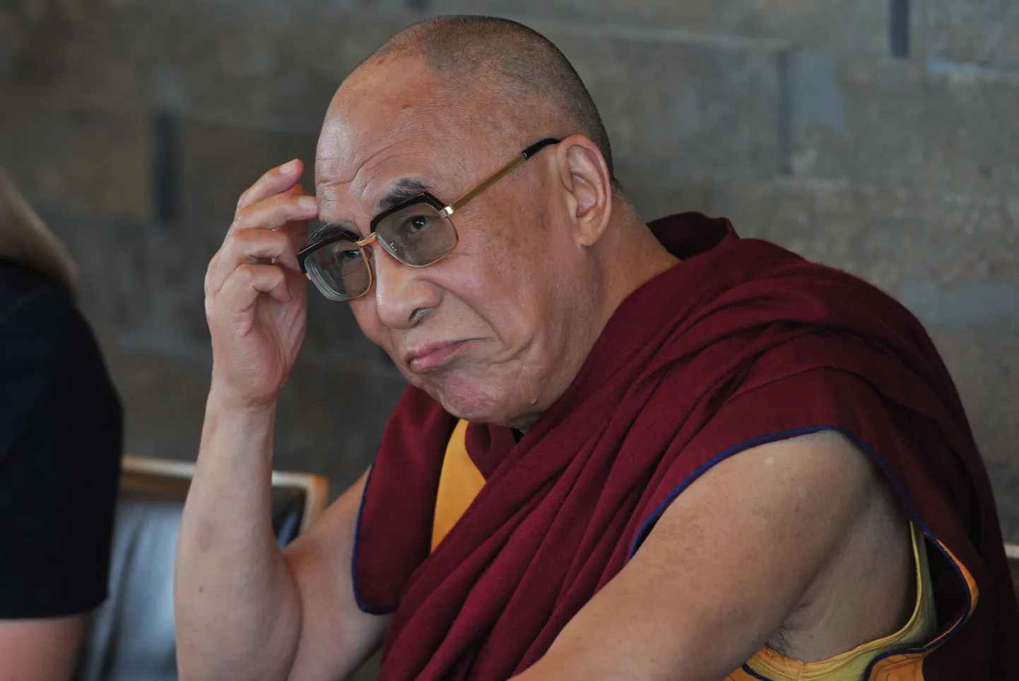 Далай-лама на пресс-конференции в Таллинне.
