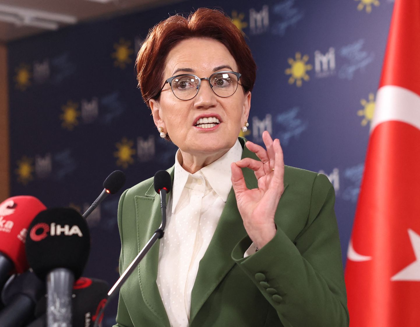 Politiskā spēka "Iyi Parti" ("Labā partija") līdere Merala Akšenera
