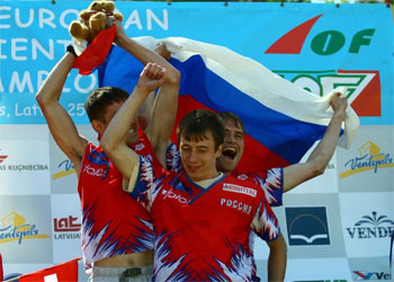 Krievijas orientieristi - 2008. gada Eiropas un 2007. gada pasaules čempioni stafetē. 