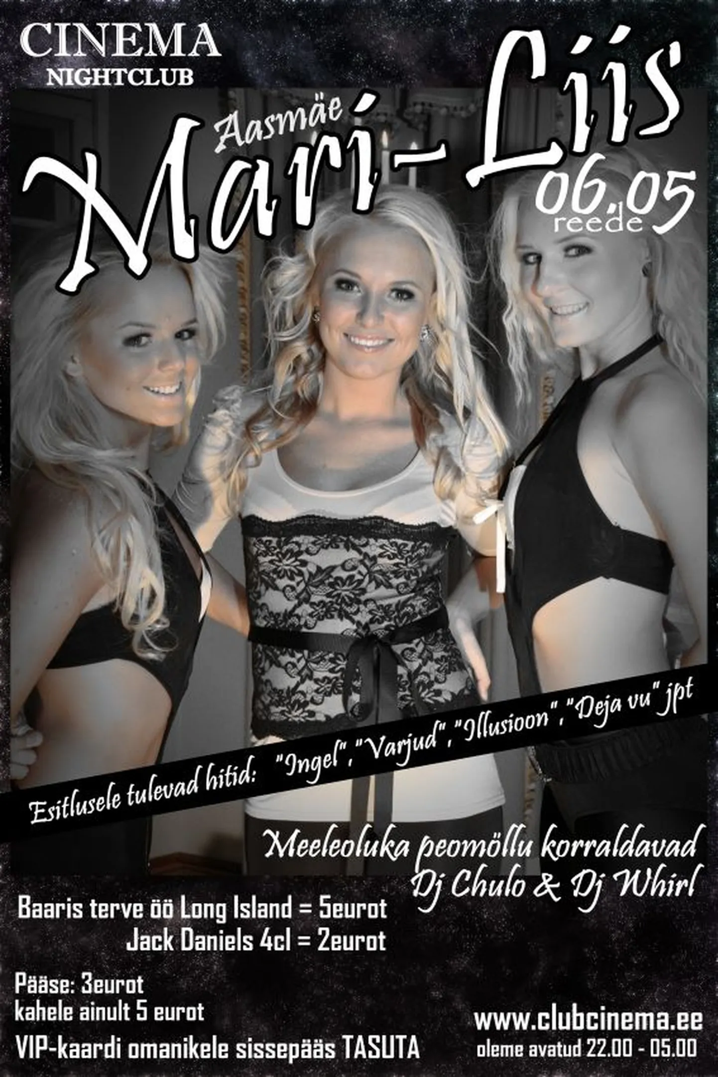 Mari-Liis Aasmäe sel reedel esmakordselt Club Cinemas!
