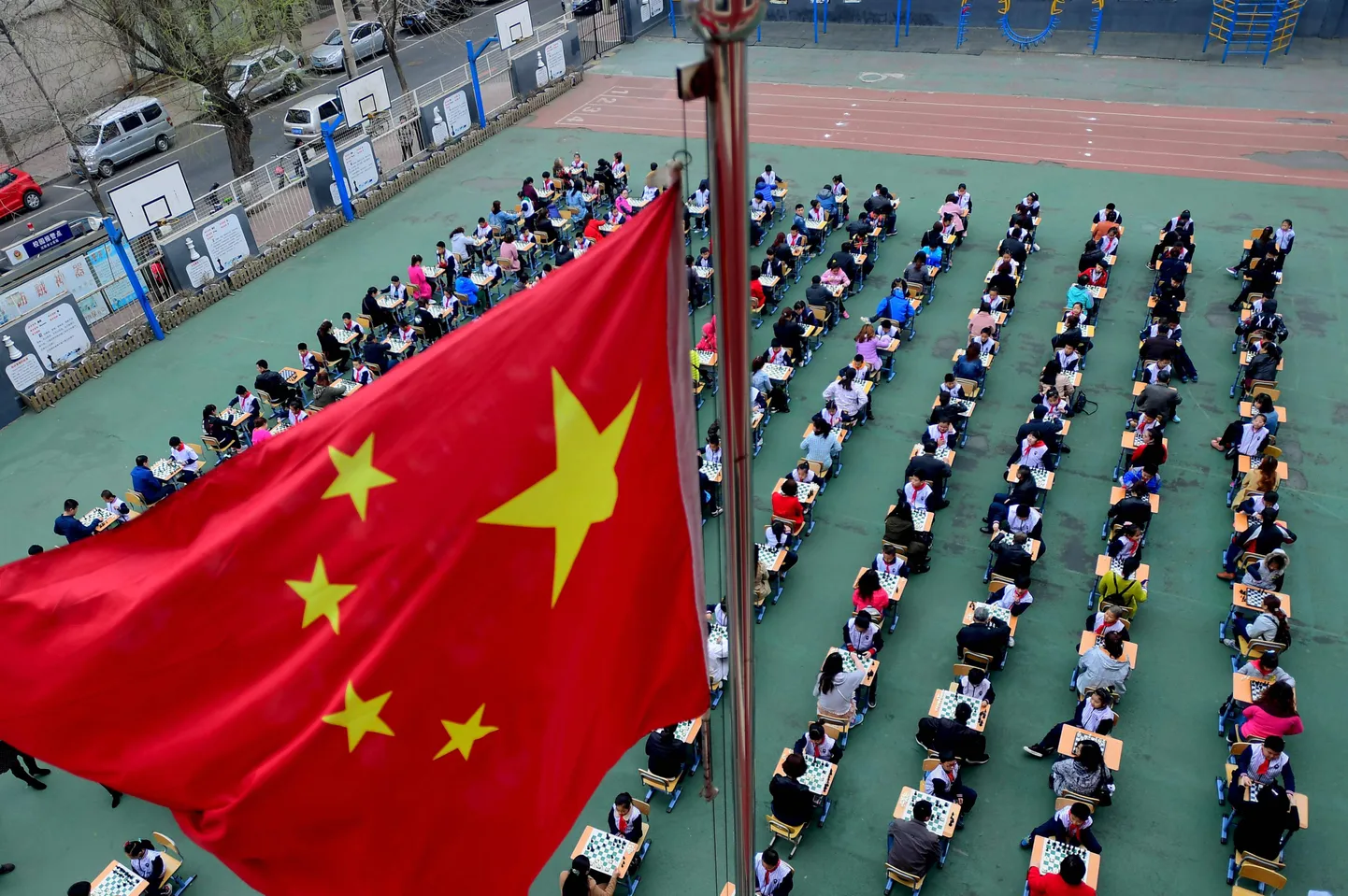 Hiina õpilased Liaoningi maleturniiril. Foto on illustratiivne.