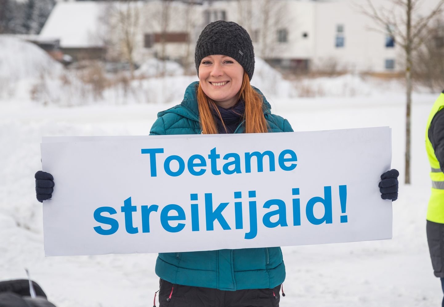 HKScan Estonia koosseisu kuuluva linnulihatootja Talleggi ees Tabasalus toimus kaks päeva pärast streigi algust 8. veebruaril pikett Rakvere lihakombinaadi töötajate palganõude toetuseks.