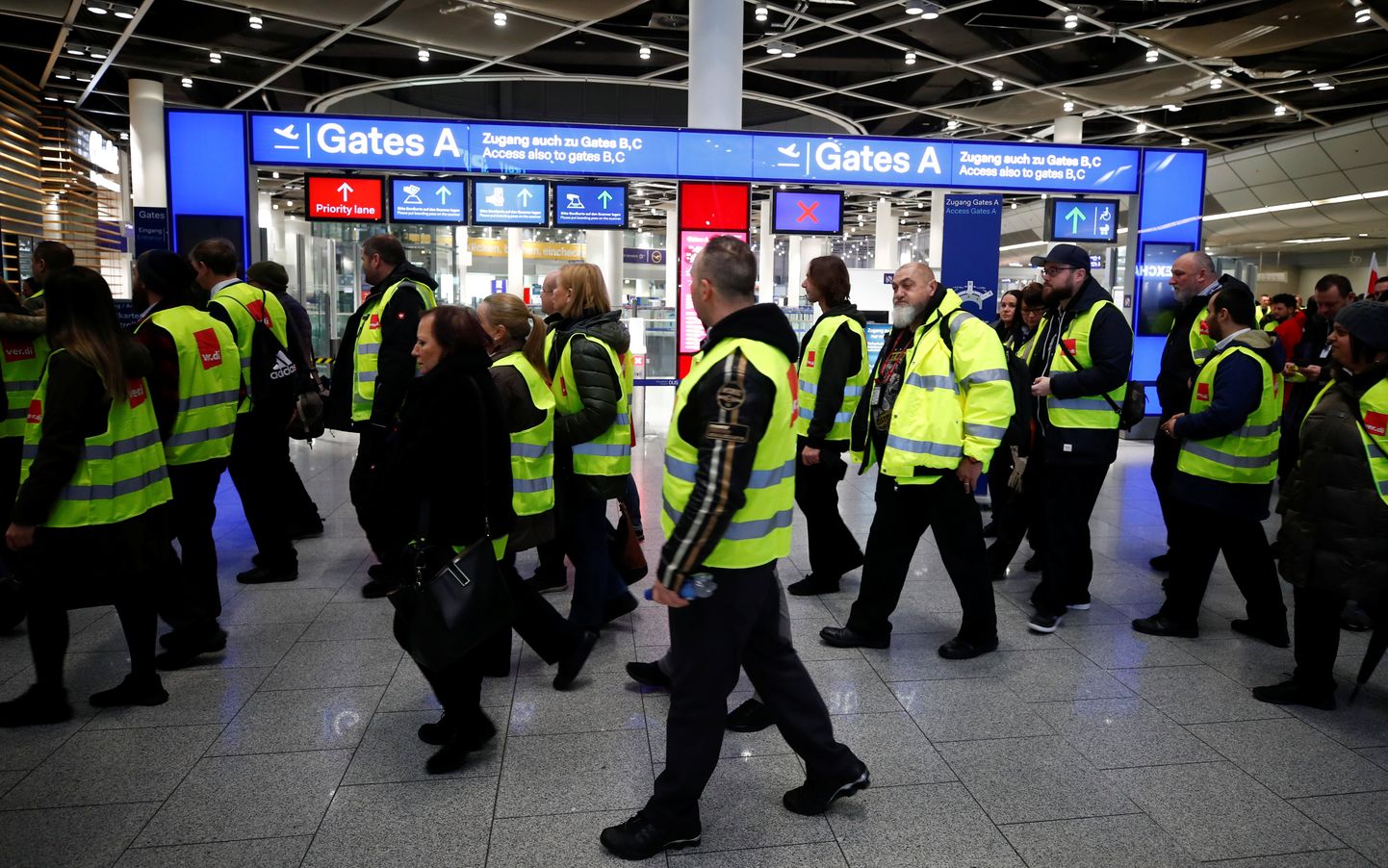 Забастовка в немецком аэропорту.