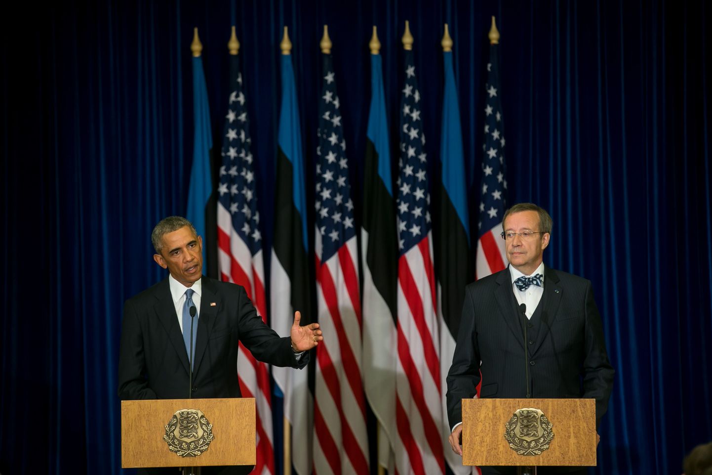 Барак Обама и Тоомас Хендрик Ильвес.