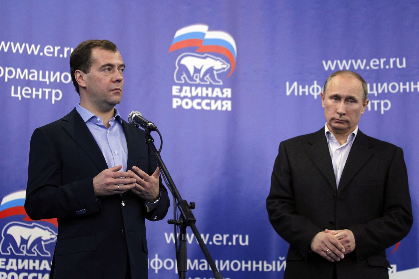 Dmitri Medvedev ja Vladimir Putin.