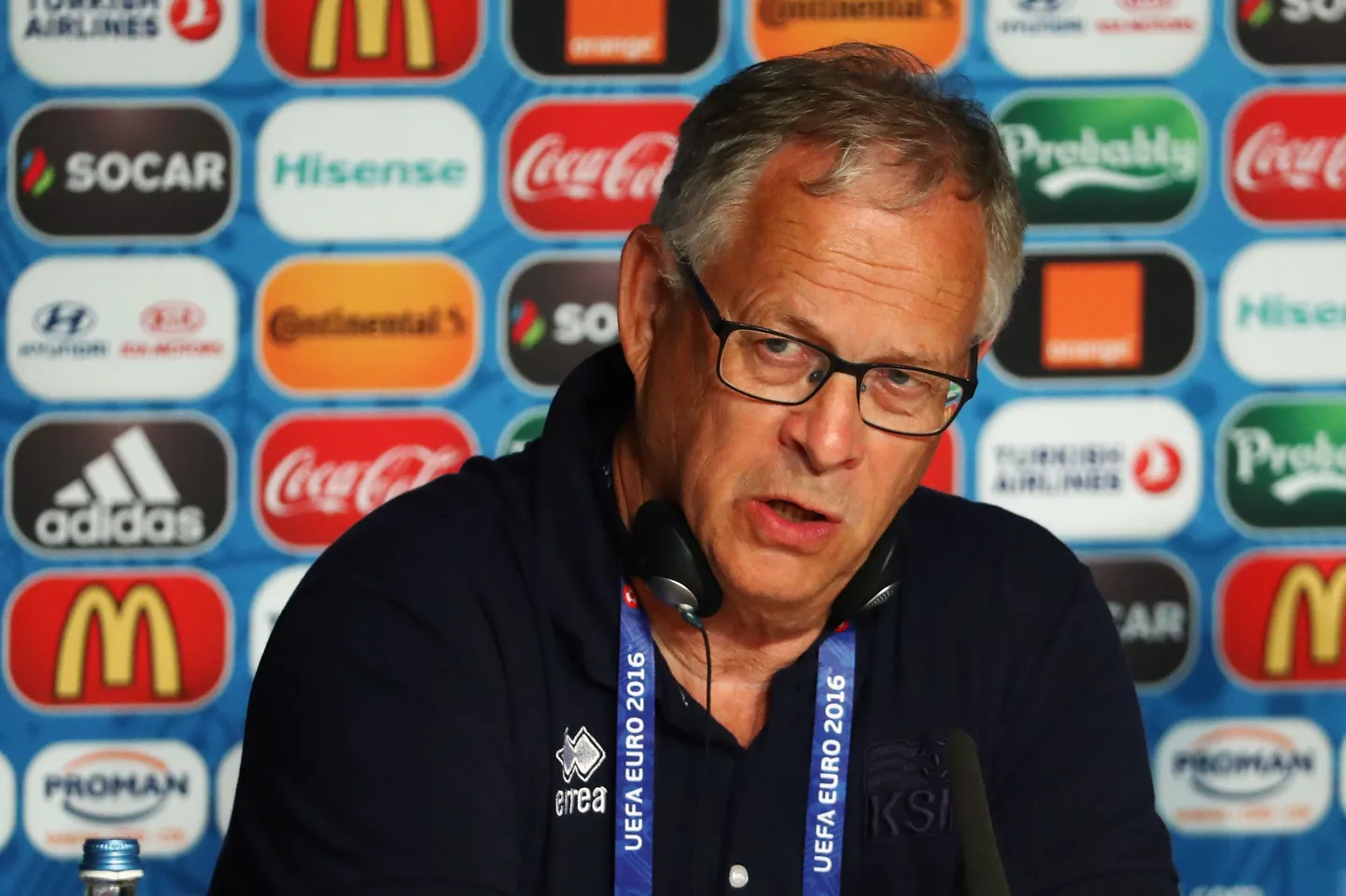 Lars Lagerbäck 2016. aasta EM-finaalturniiril.
