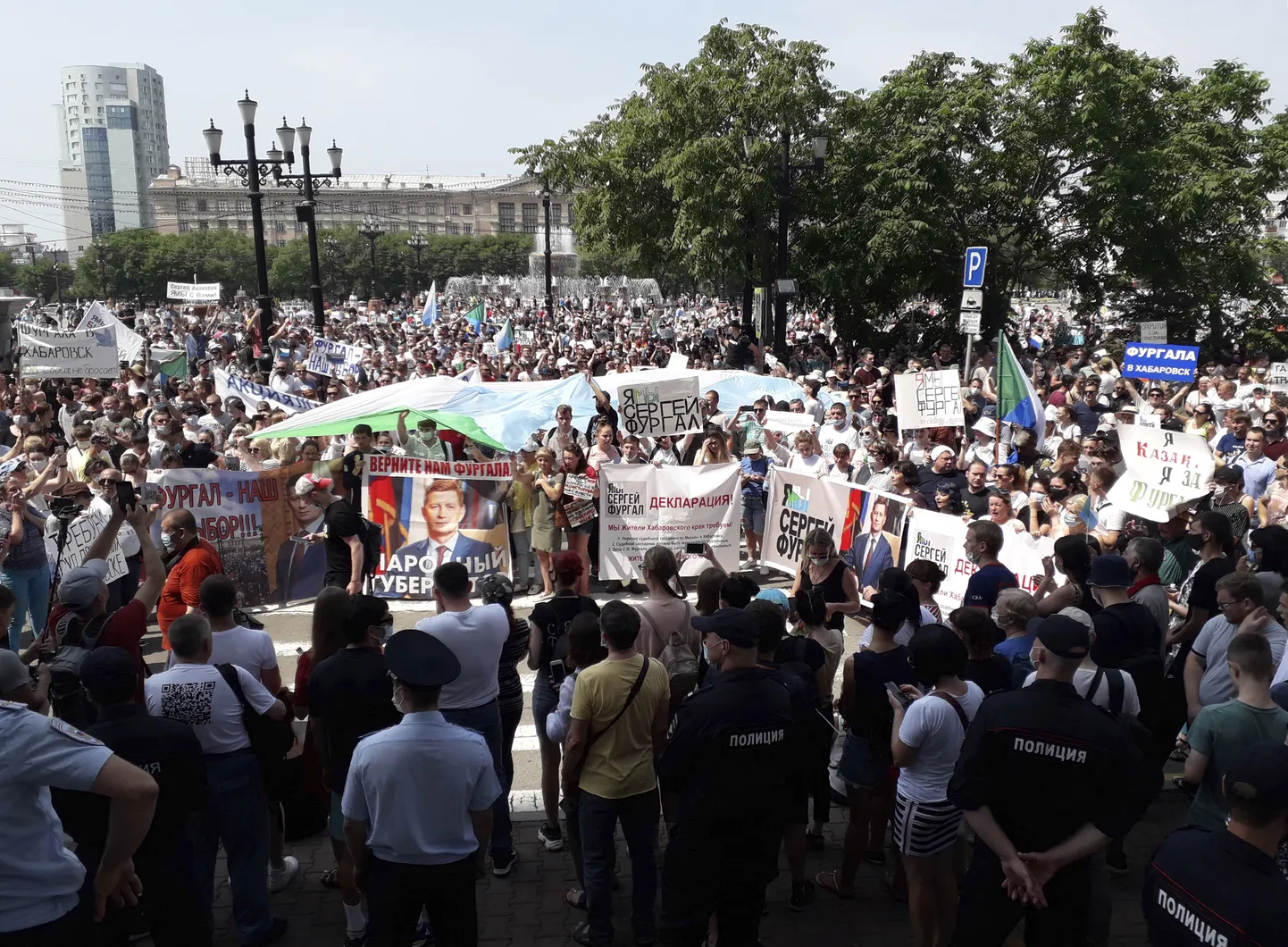 Протесты в Хабаровске, 18 июля