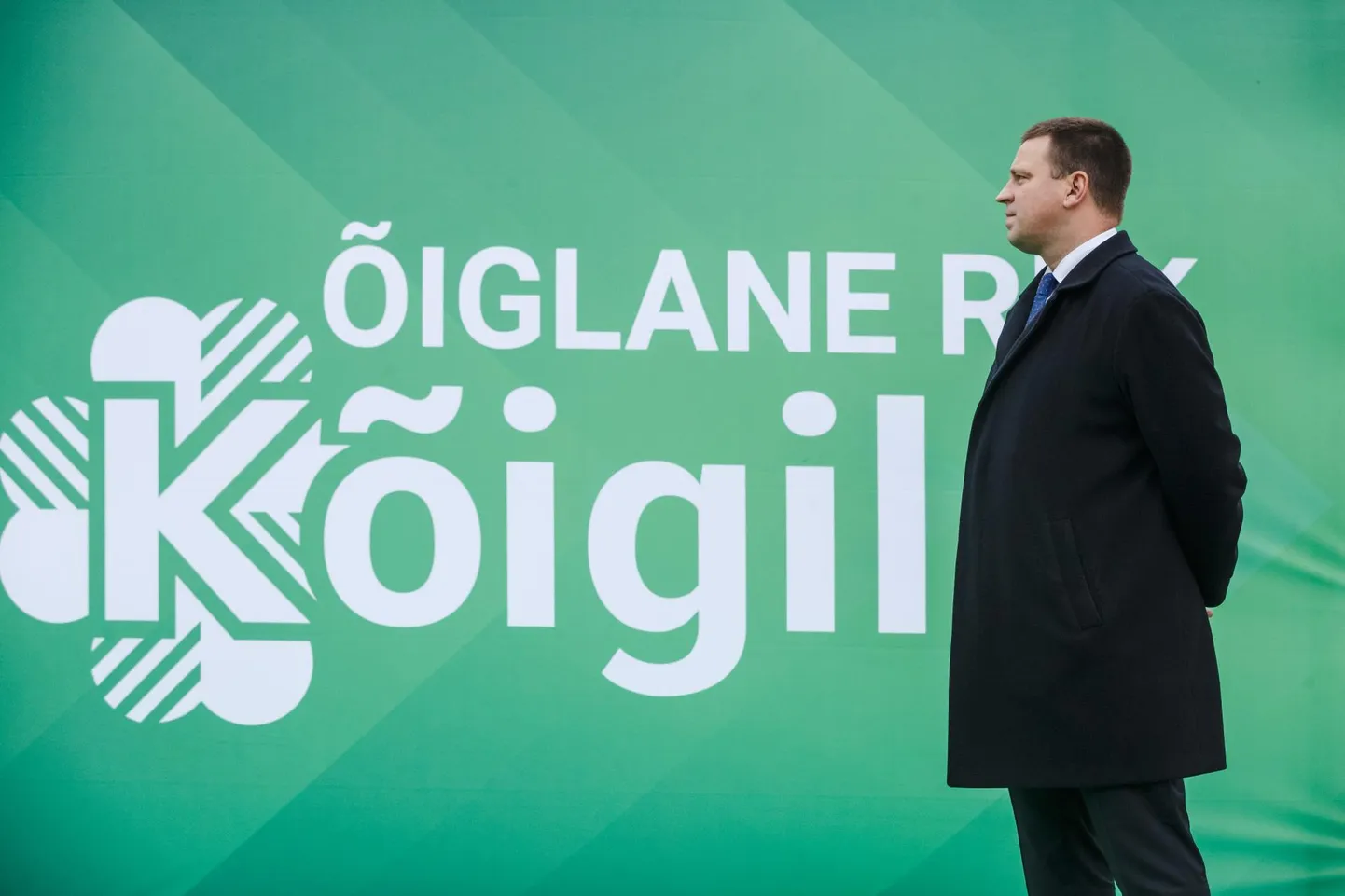 Keskerakonna esimees Jüri Ratas valimisüritusel Balti jaama turul.