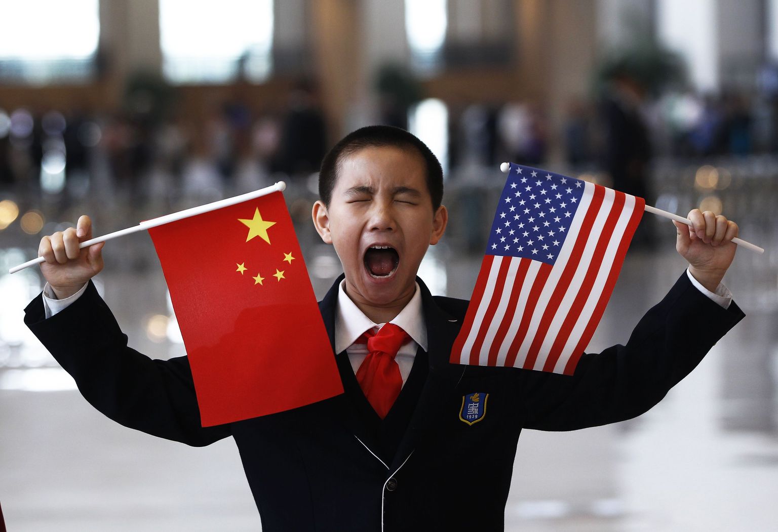 Флаги Китая и США. Иллюстративное фото.