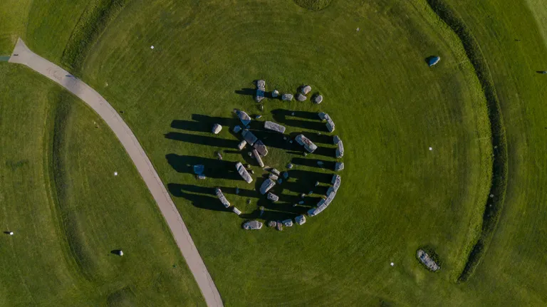 Droonifoto Briti megaliitehitisest Stonehenge'ist.