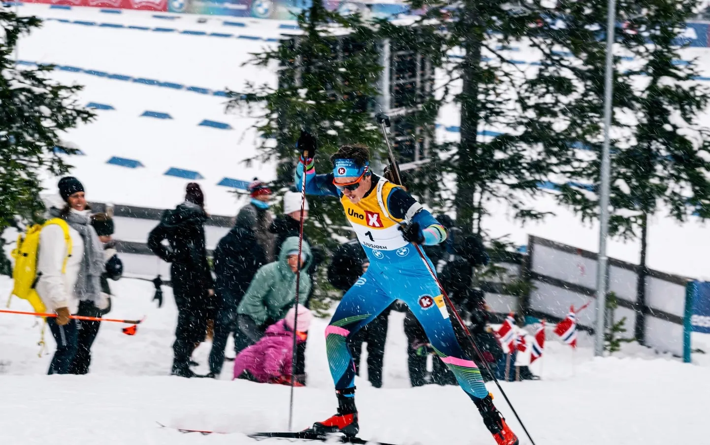 Mehis Udam (number 1) Norras eelmisel hooajal võistlustules.