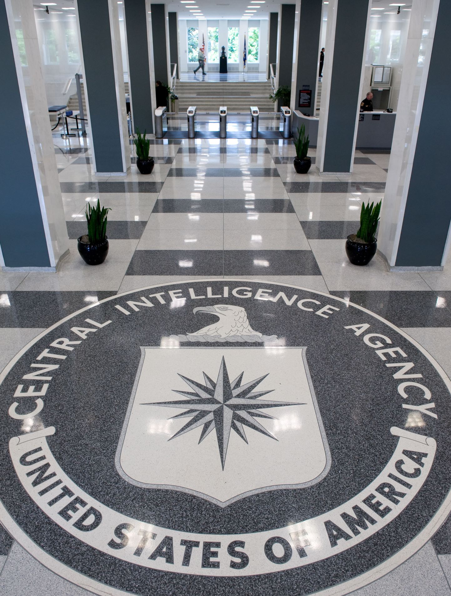 USA Luure Keskagentuuri (CIA) logo organisatsiooni peakorteris.