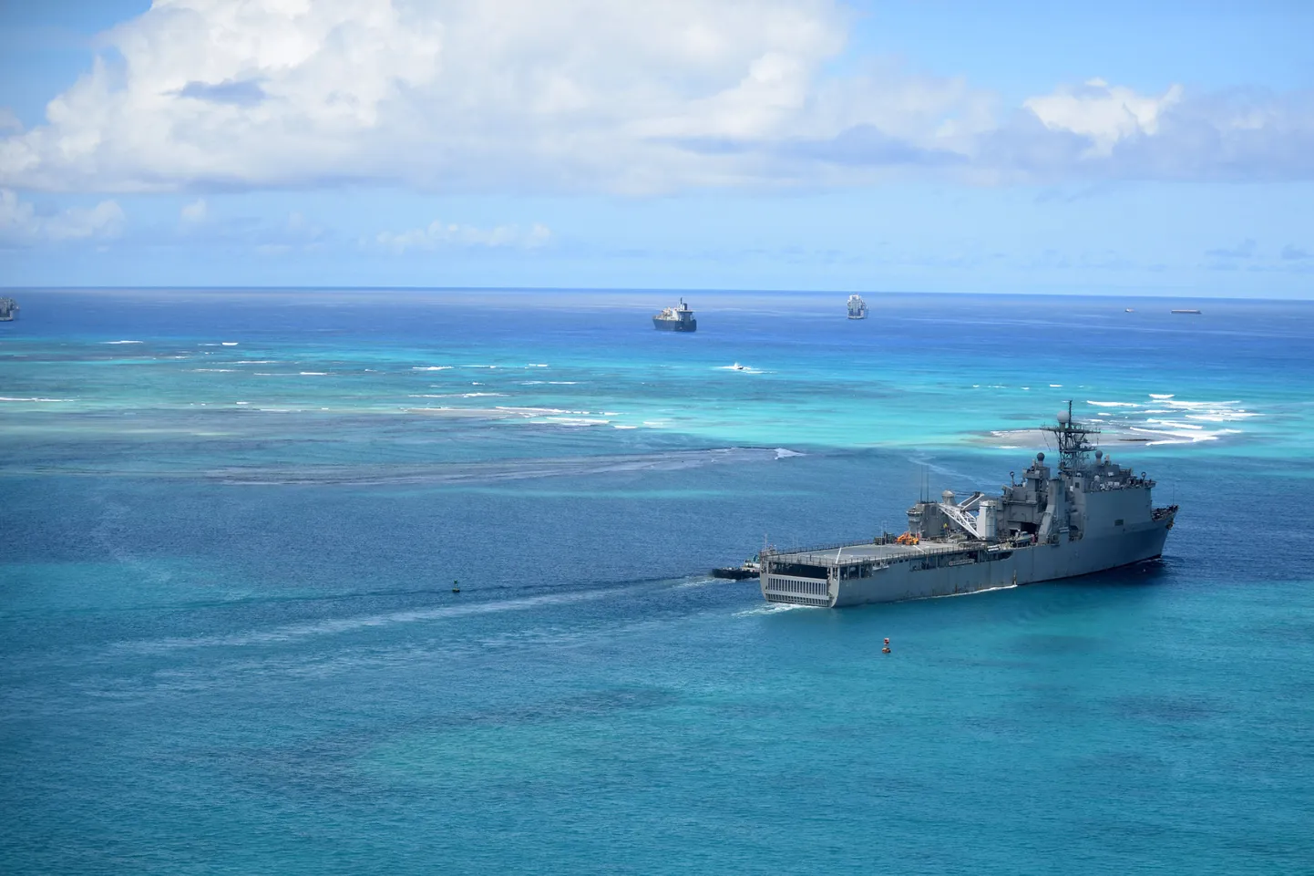 USS Ashland eelmisel aastal Saipani lähedal.
