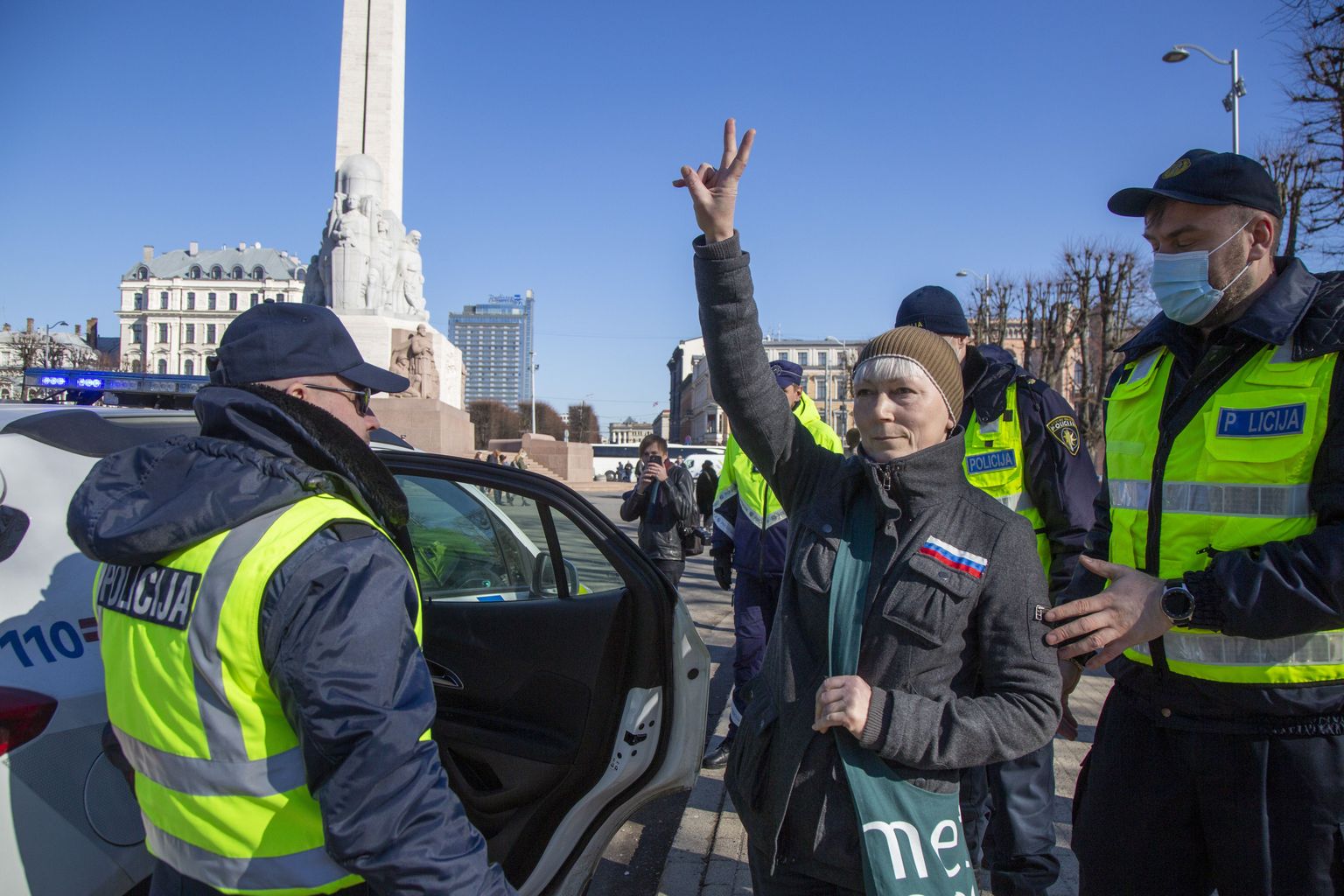 Елена Крейле в момент задержания