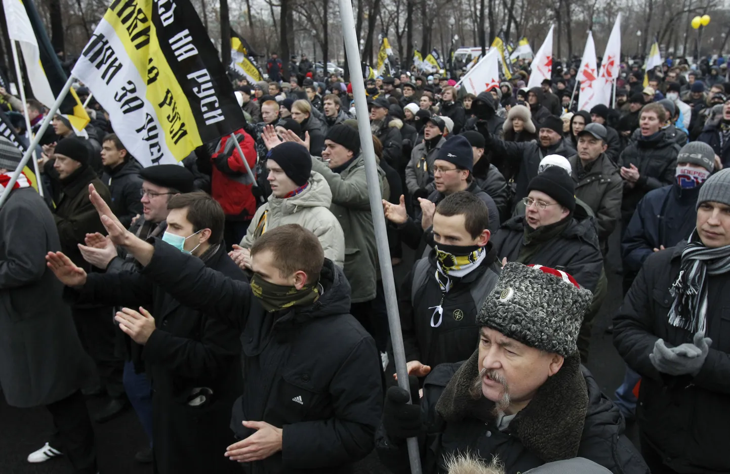 Vene natsionalistide meeleavaldus Moskvas Bolotnaja väljakul.