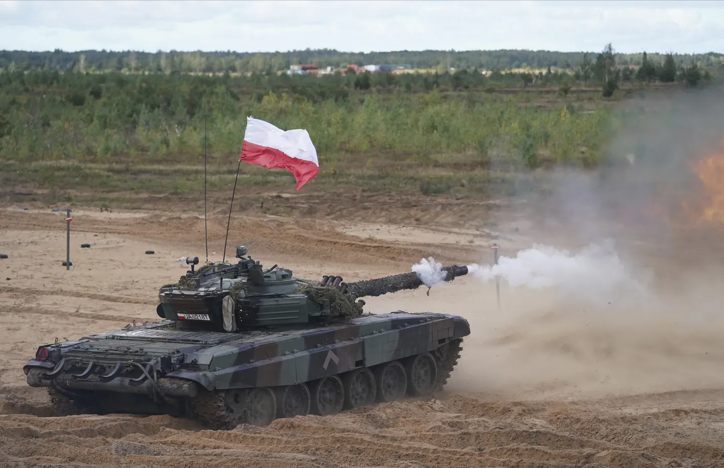 Poola tank Lätis õppustel.