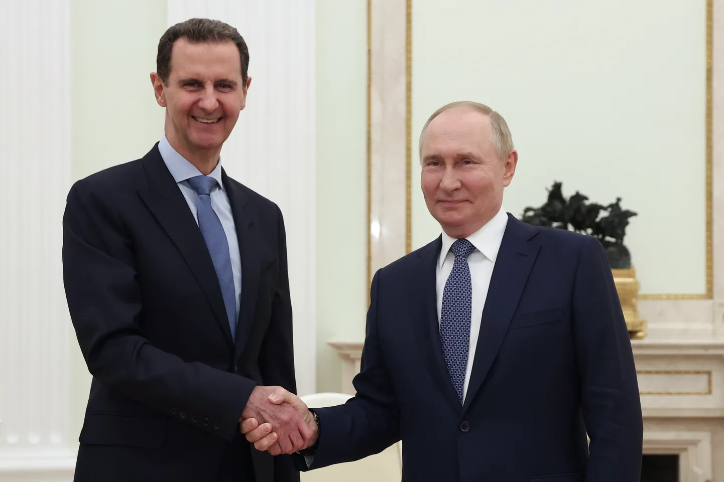 Vladimirs Putins un Bašars al Asads 2024. gada 24. jūlijā.