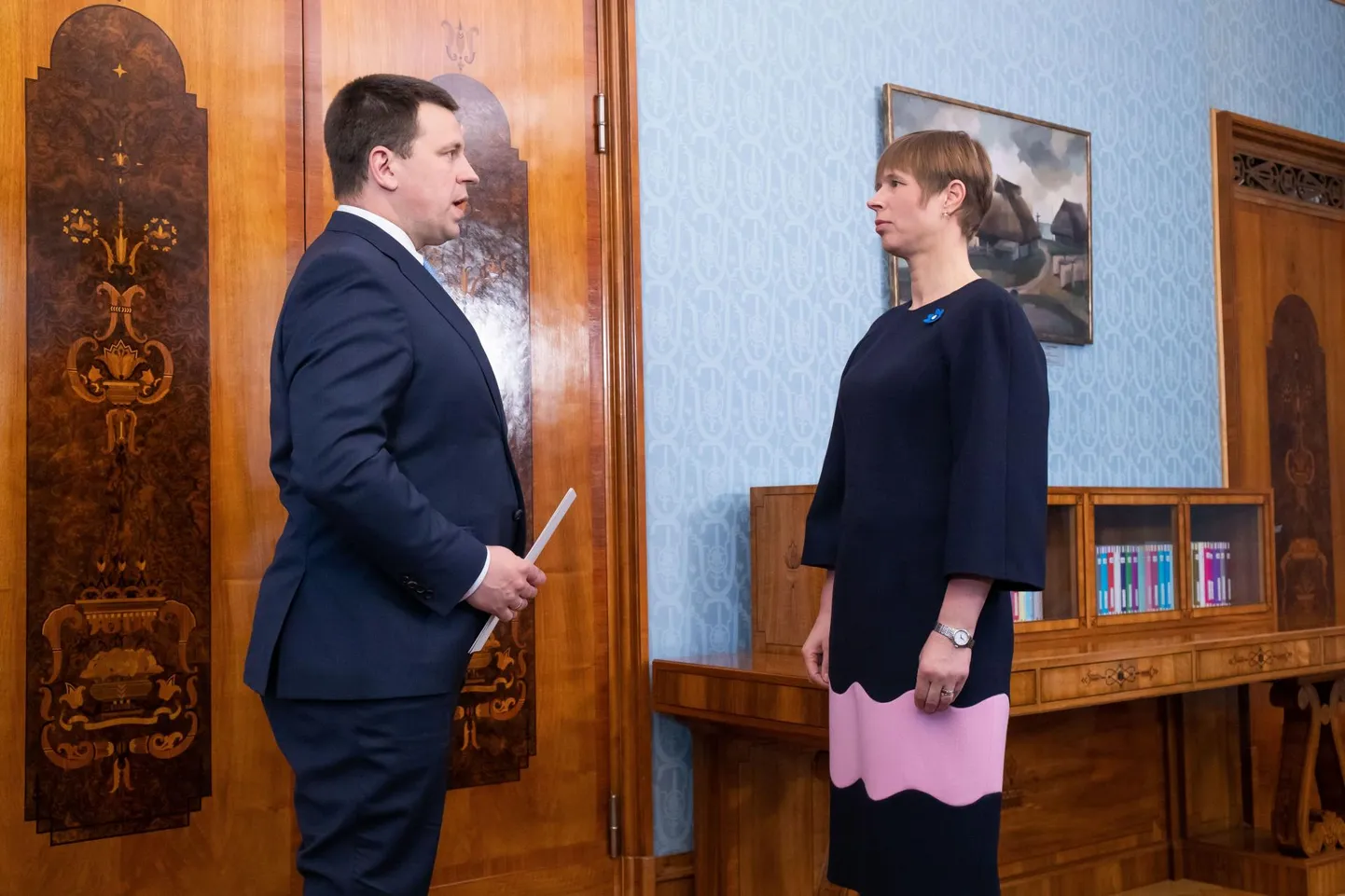 Jüri Ratas ja president Kersti Kaljulaid.