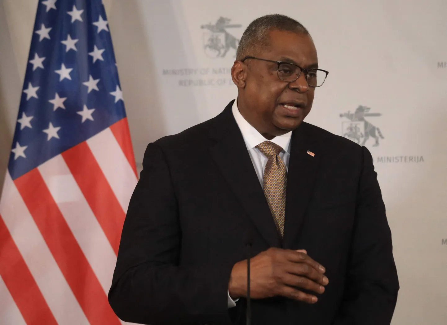 USA kaitseminister Lloyd Austin Vilniuses.