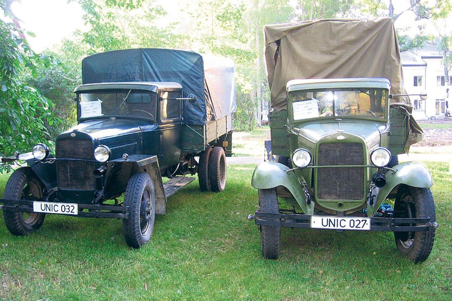 Kaks Nõukogude Venes 1930. aastatel tootma hakatud masinat: GAZ-MM (vasemal) ja GAZ-AA. Mõlemat näeb laupäeval Pärnus.