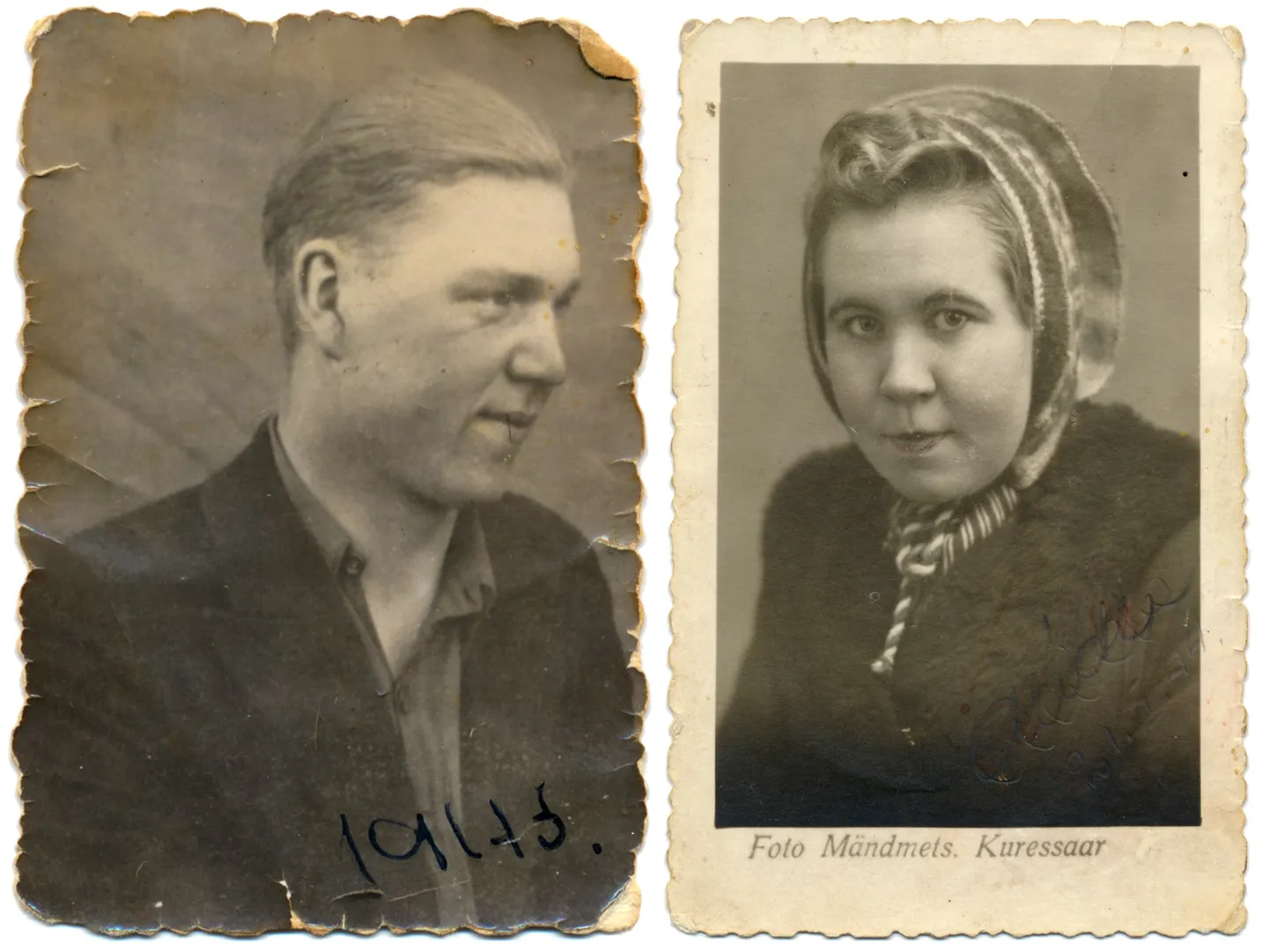 Ülo 1943. aasta veebruaris tehtud fotol, mil ta oli äsja saanud 18-aastaseks ja Alli esimest korda linnas pildistamas, 22. jaanuaril 1944.