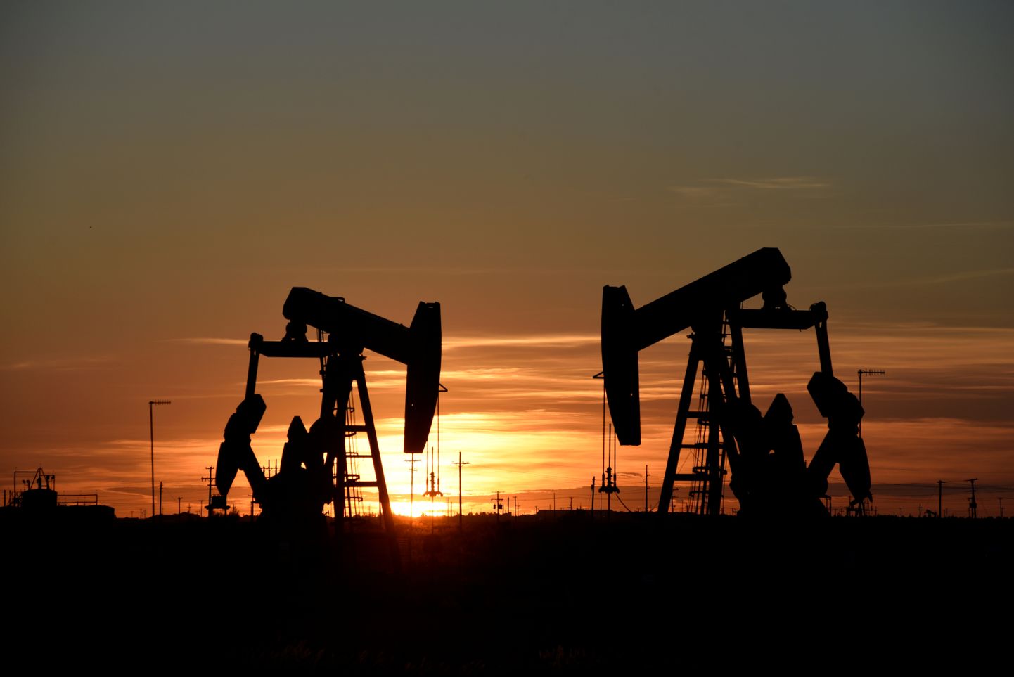 Naftapumbad Midlandis, Texase osariigis USAs.