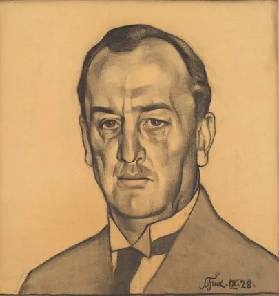 Prof. dr. K. Koniku portree, TKM TR 638:1 B 187, Tartu Kunstimuuseum,