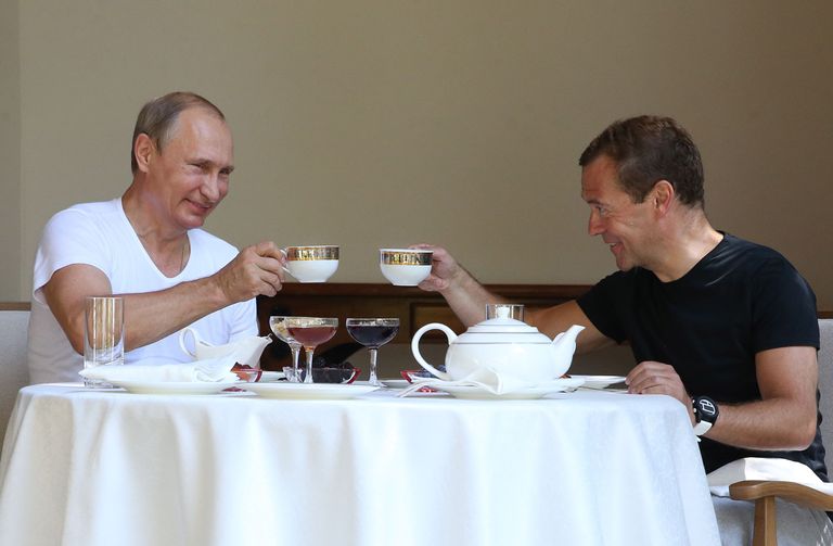 Vladimir Putin ja Dmitri Medvedev. Foto: Scanpix