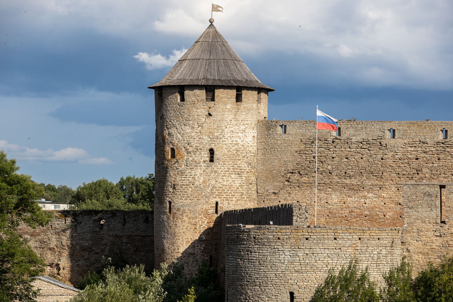 Vene lipp Eesti-Venemaa piiri lähedal. Pilt on illustratiivne.