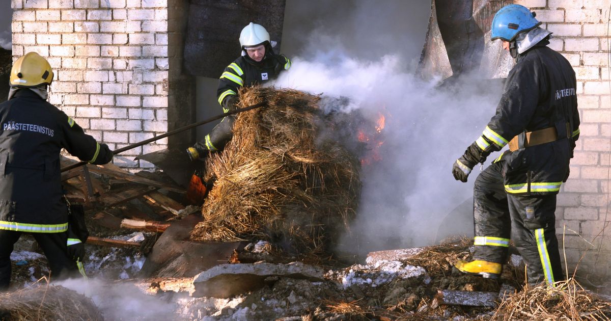 Antsla vallas süütas äike heinapallid, Valgas põles garaažis praht
