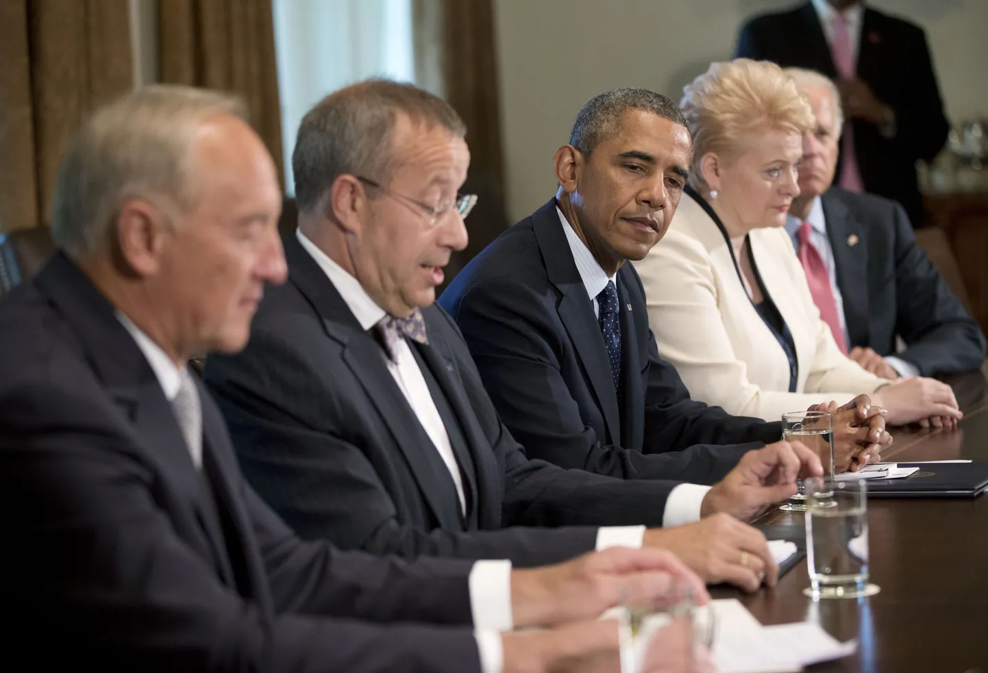 Встреча президентов Латвии, Литвы и Эстонии в Вашингтоне с президентом США.