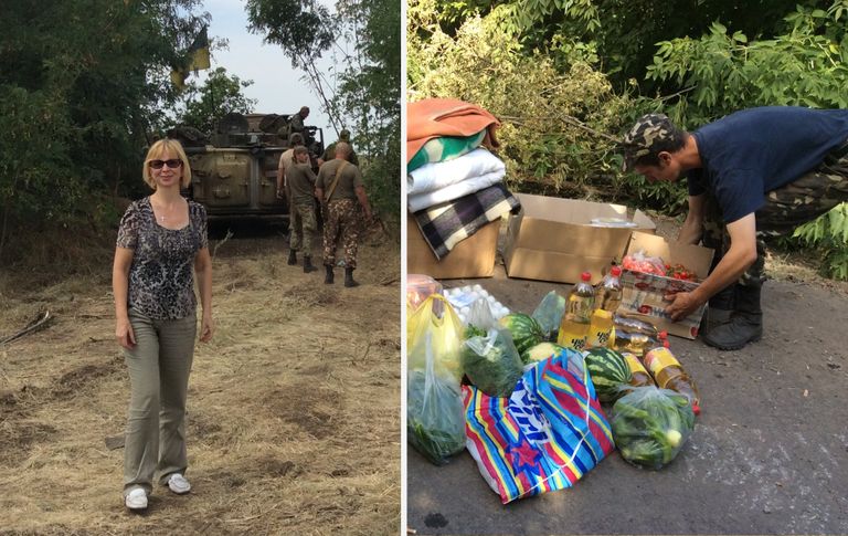 Ирина, солдаты украинской армии и оказанная гуманитарная помощь 