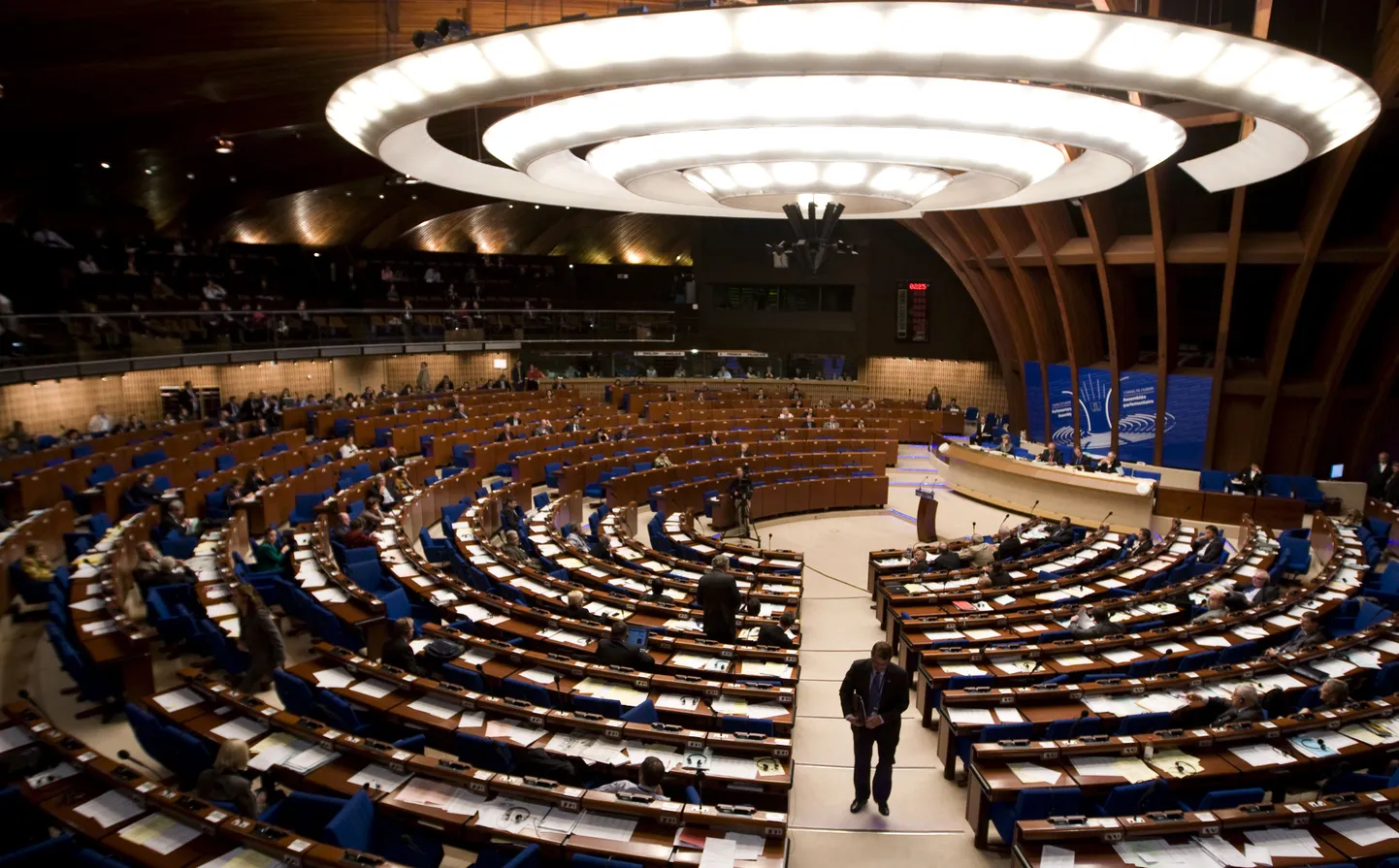 Euroopa Nõukogu Parlamentaarse Assamblee (ENPA) saal Strasbourgis.