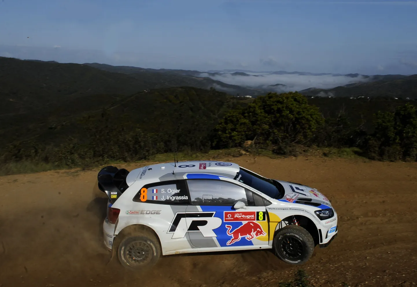 Sebastien Ogier Portugali rallil kihutamas.