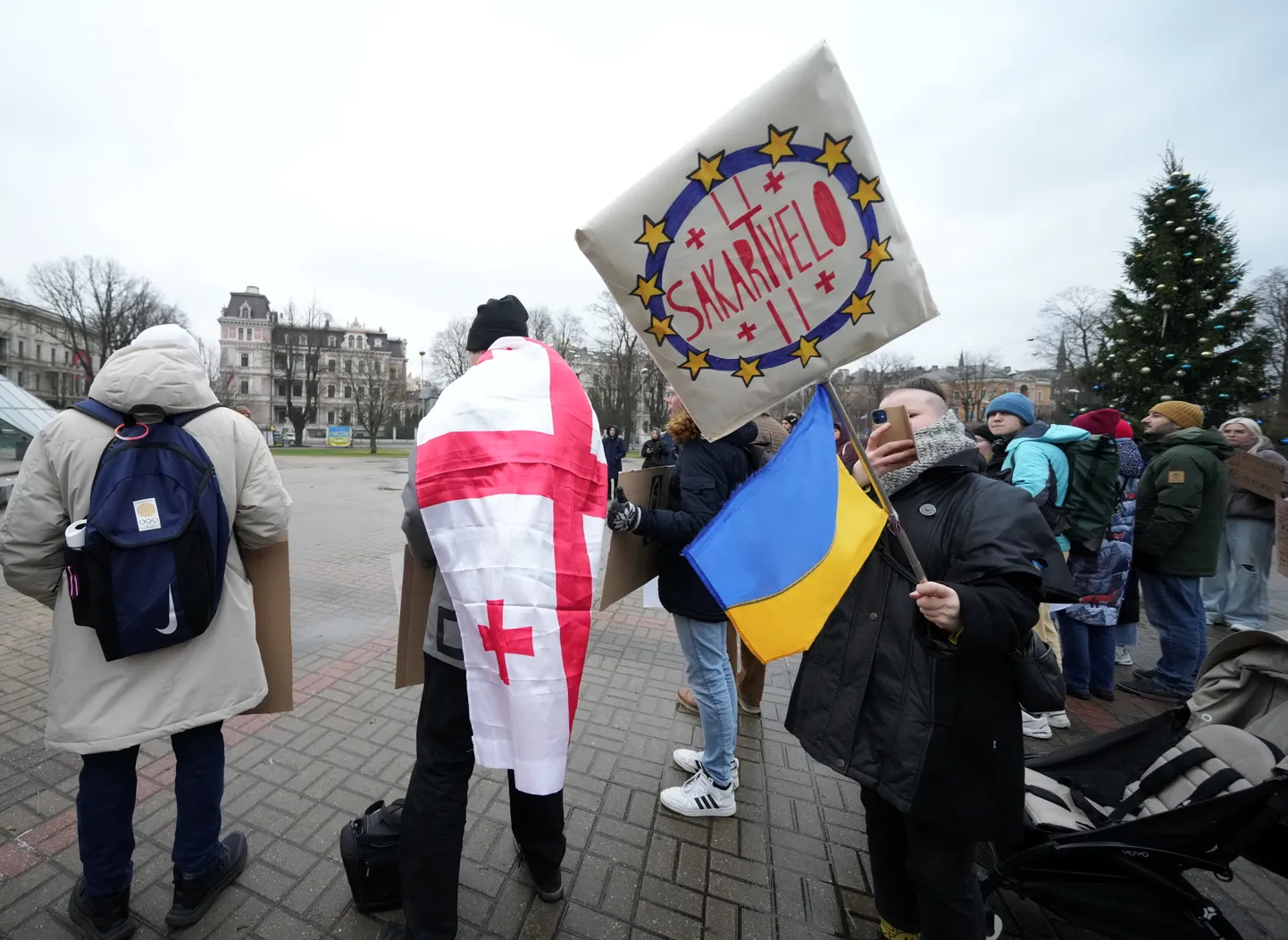 Пикет в поддержку Грузии