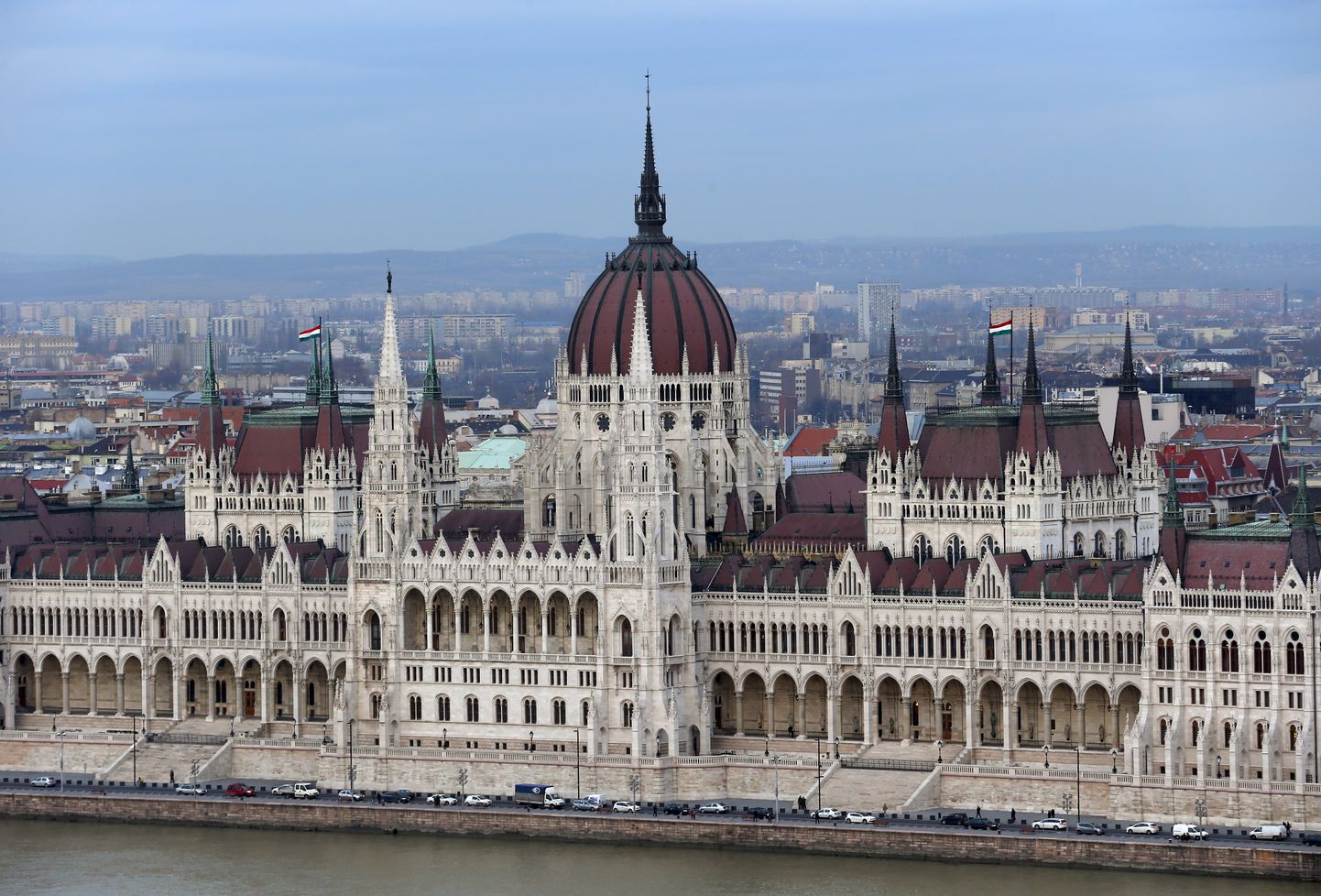 Ungari parlamendihoone pealinnas Budapestis.
