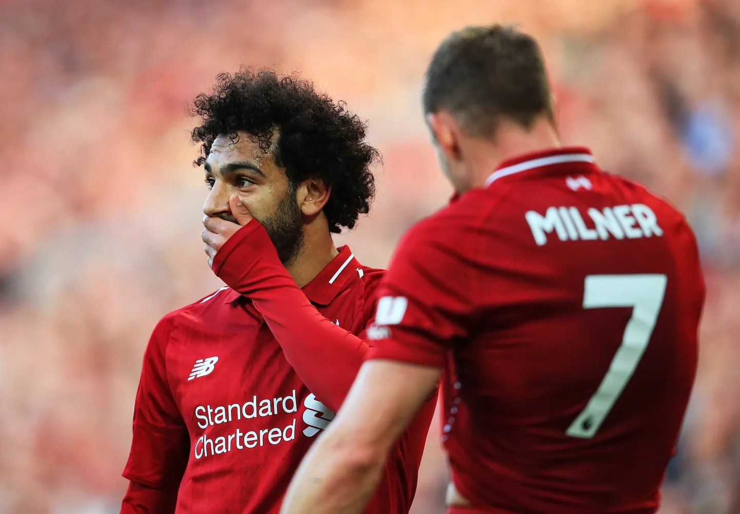 Mohamed Salah ja James Milner.