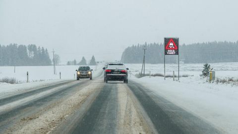 Департамент: в пятницу на дорогах Эстонии может быть небезопасно