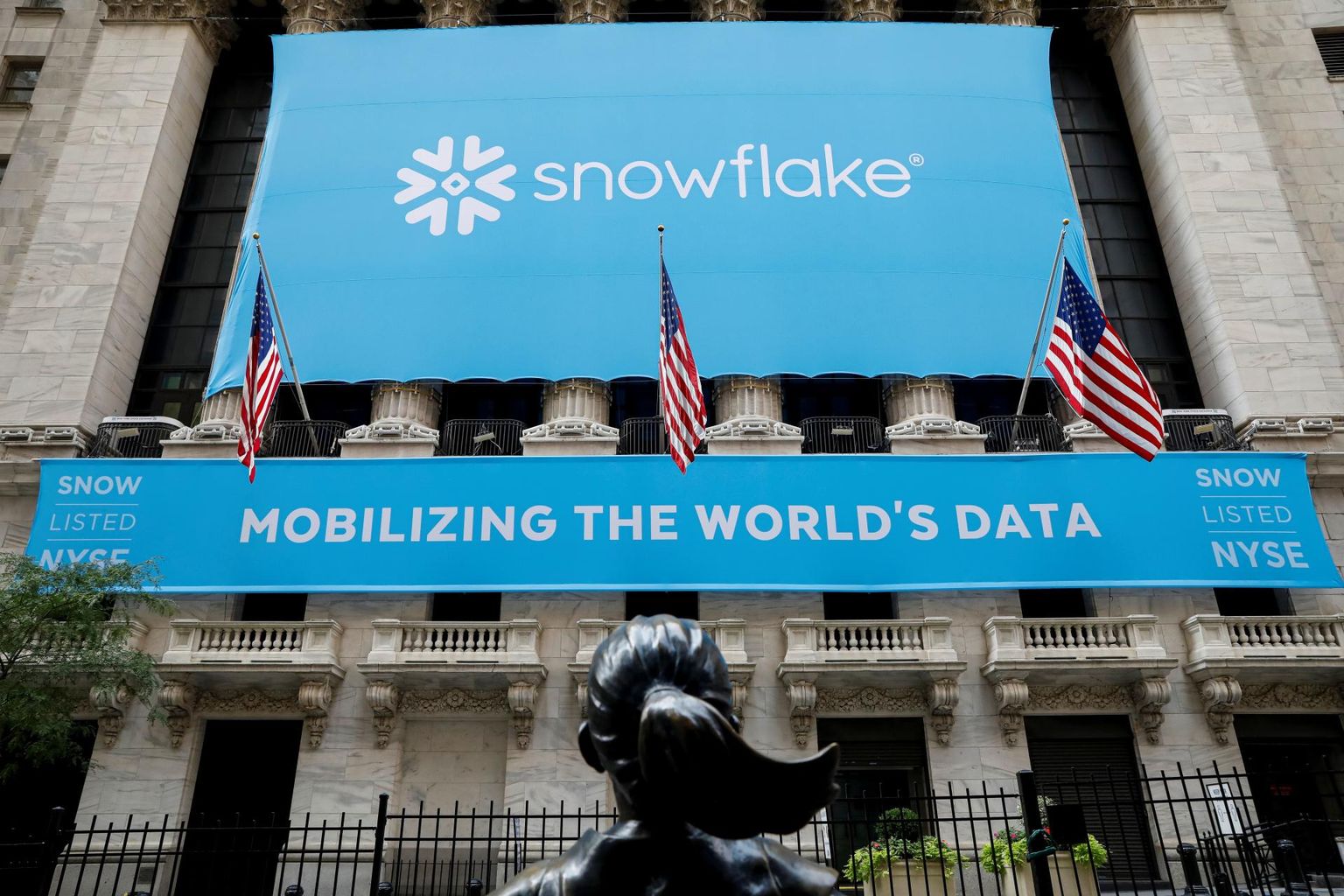 Snowflake&#39;i aktsia noteeriti New Yorgi börsil 20. septembril.