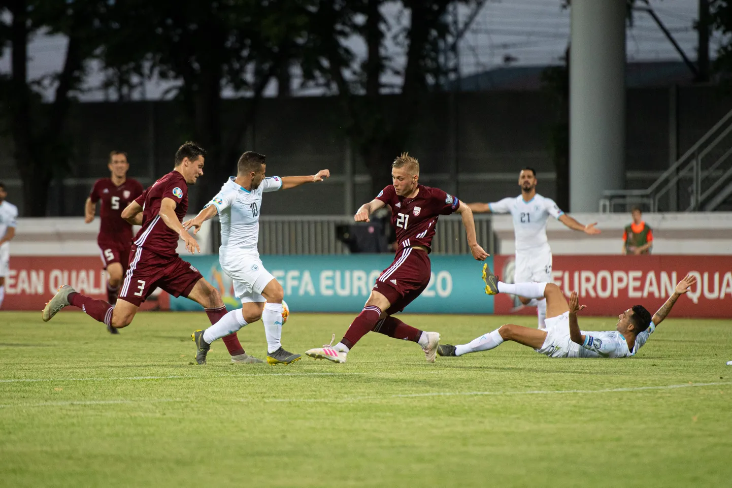 Foto: EČ kvalifikācijas turnīra spēle futbolā: Latvija - Izraēla