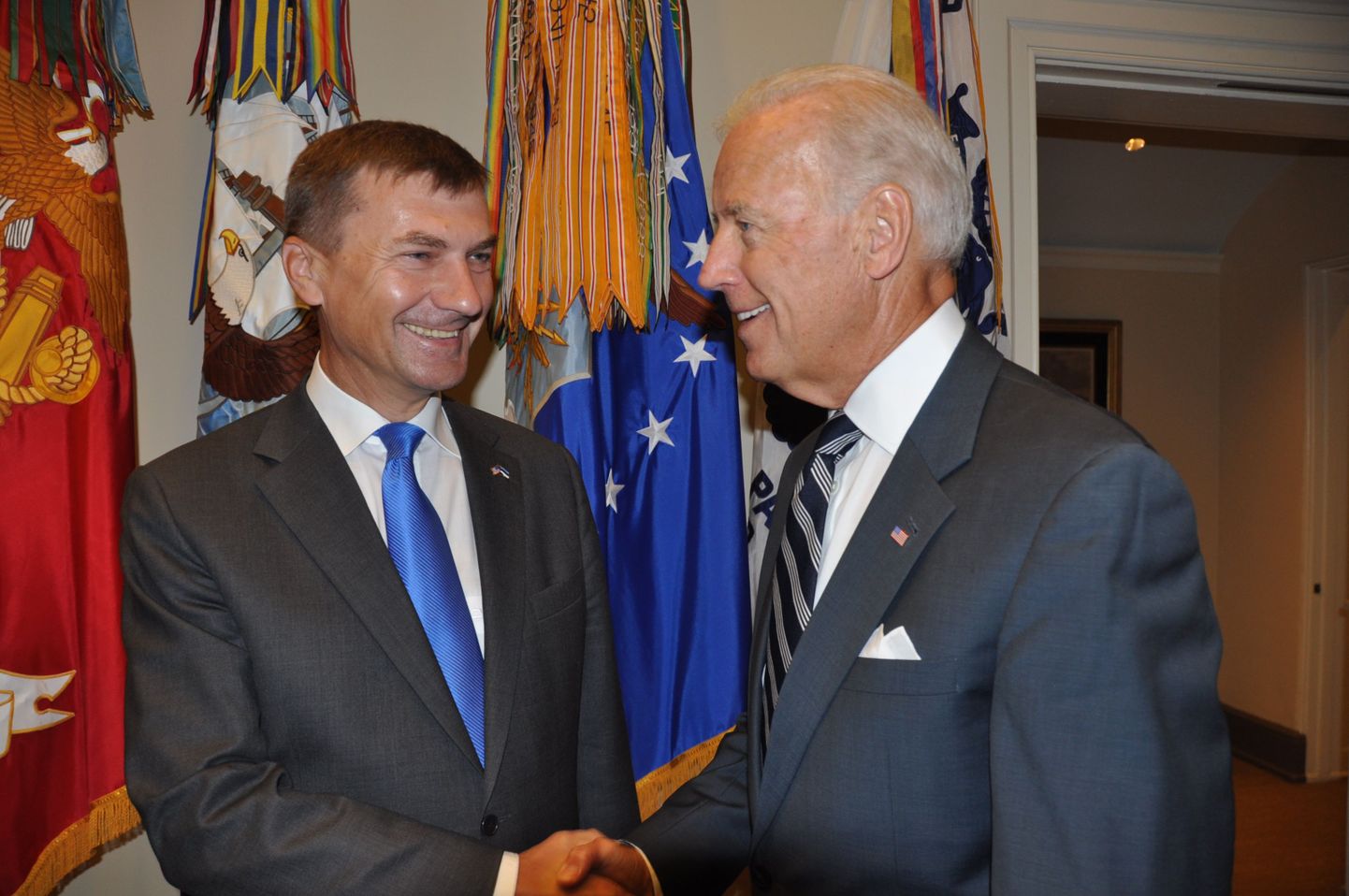 Peaminister Andrus Ansipi kohtumine USA asepresidendi Joseph Bideniga.