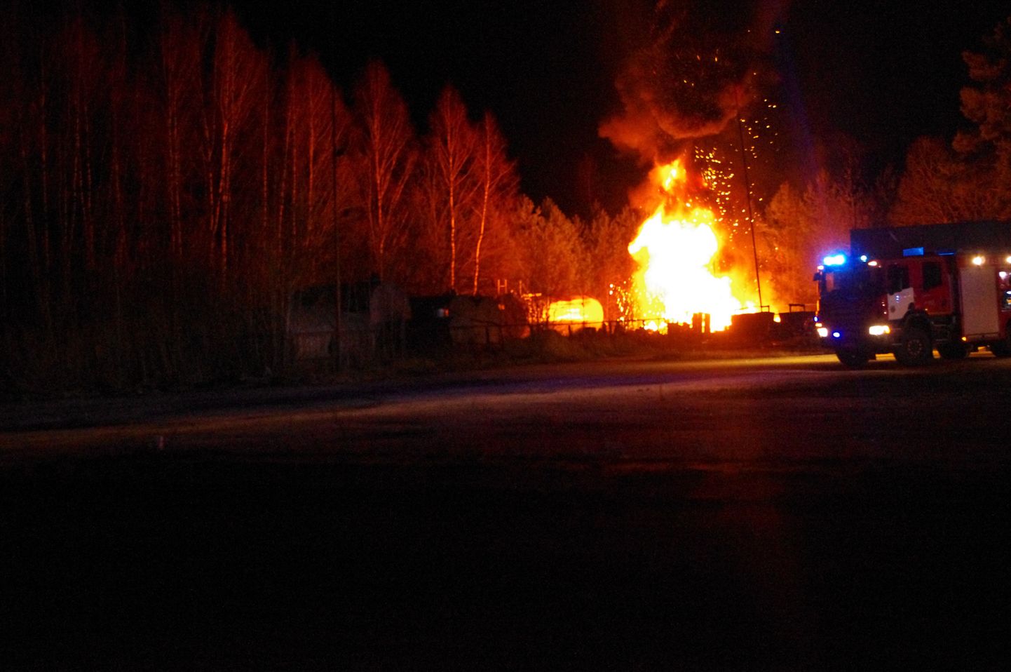 Põleng Tõrvas Tööstuse tänaval Scandinavian Furniture territooriumil