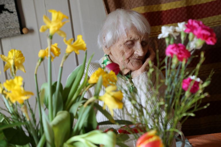 Elle Mälberg sai 10. aprillil 108 aastaseks. Foto: Margus Ansu