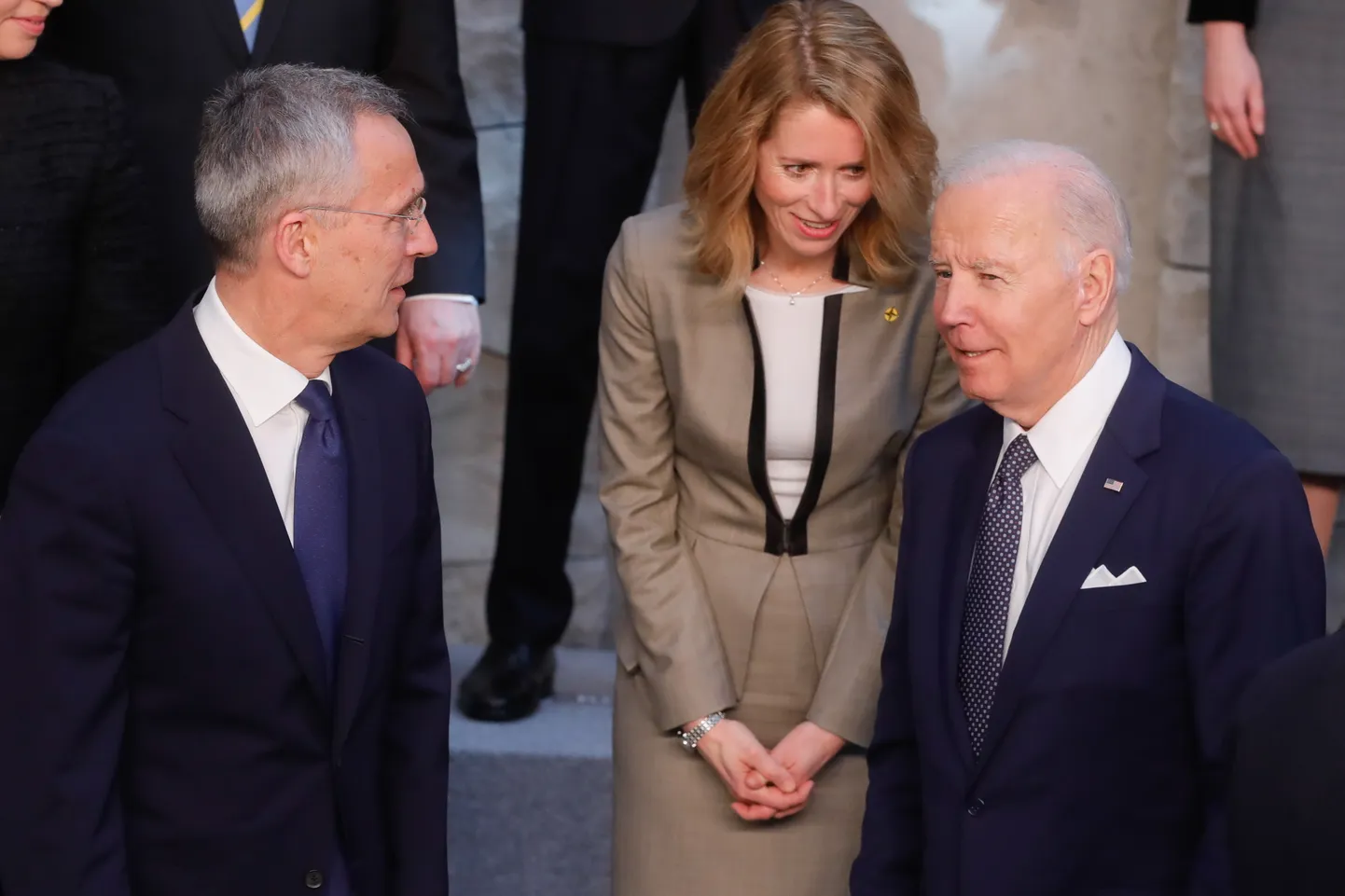 Jens Stoltenberg, Kaja Kallas ja Joe Biden